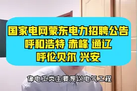 国家电网蒙东电力招聘~400人，内蒙古呼和浩特和东部区域均有岗视频封面