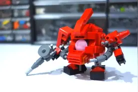 乐高小型机甲搭建技巧分享,玩家MOC红色彗星机甲作品视频封面