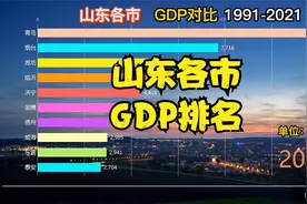 山东各市GDP对比Top10，青岛烟台潍坊排前三视频封面