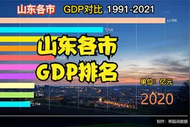 山东各市GDP对比Top10，青岛烟台潍坊排前三视频封面