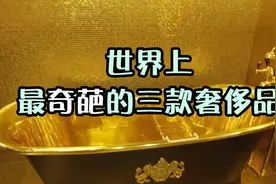 世界上超奇葩的三款奢侈品，闪瞎眼的黄金浴缸，这完全不敢用啊！视频封面