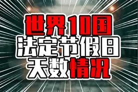 世界10国法定节假日天数情况，欧洲国家均接近30天，中美差不多视频封面