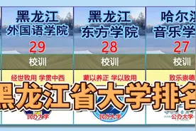 黑龙江省大学排名，黑龙江大学仅排第六，前面全是211大学视频封面
