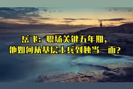 岳飞：职场关键五年期，他如何从基层士兵到独当一面？视频封面