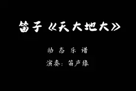动态乐谱：笛子一曲经典老歌《天大地大》怀念那些年听磁带的日子视频封面