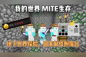 我的世界贝爷生存：地下世界探险挖矿，制作钻石附魔台！