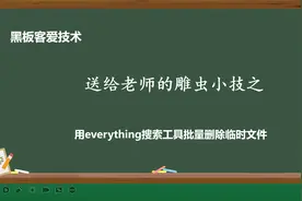 雕虫小技：用everything搜索工具批量删除临时文件视频封面