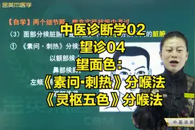 中医诊断学02望诊04望面色：《素问▪刺热》、《灵枢五色》分喉法视频封面