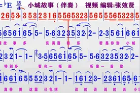 伴奏bE调《小城故事》的同步动态简谱视频封面