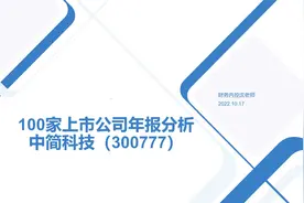 100家上市公司年报分析-中简科技视频封面