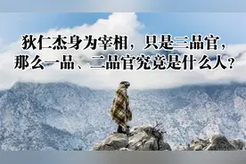 狄仁杰身为宰相，只是三品官，那么一品、二品官究竟是什么人？视频封面