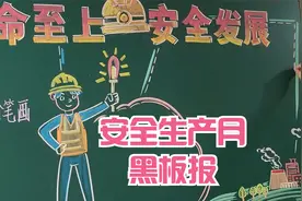企业厂矿安全月黑板报，生命至上、安全发展视频封面