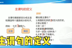 初中语文语法知识，学习主谓句的定义视频封面