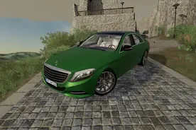 模拟农场19：梅赛德斯奔驰S63汽车mod，在游戏里尽情撒欢