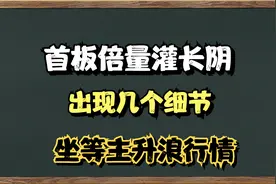 A股：首板涨停后洗盘，出现倍量阴，进场坐等主升行情。