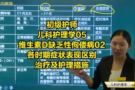 维生素D缺乏性佝偻病02各时期症状表现区别，治疗及护理措施