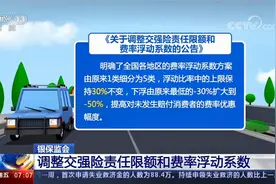 银保监会 调整交强险责任限额和费率浮动系数视频封面