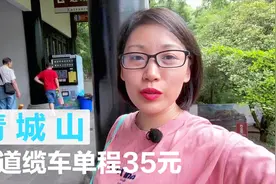 四川青城山的索道缆车，前山上山单程35元，在高空观景视频封面