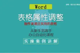 Word表格属性调整，制作美观且实用的表格，零基础教学！视频封面