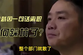 年薪上百万京东副总裁，因一句不恰当的话黯然离职，原因令人唏嘘视频封面