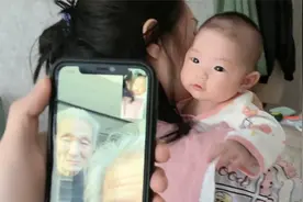 85岁奶奶得知重孙女总哭，赶紧打视频电话看看重孙女，真是隔辈亲