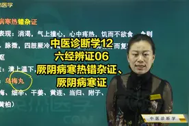 中医诊断学12六经辨证06厥阴病寒热错杂证、厥阴病寒证的表现方剂视频封面