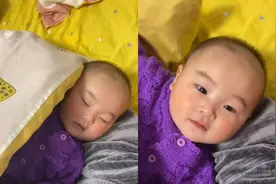 萌娃为躲吃药秒装睡，被妈妈拆穿后小表情萌翻了：从小就是演技派视频封面