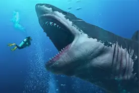 听说巨齿鲨躲藏在10000米深的海底，马里亚纳海沟里真有巨齿鲨吗视频封面