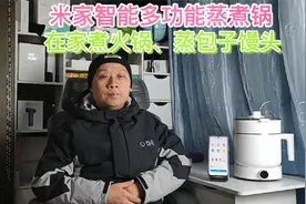 米家智能多功能蒸煮锅，在家煮火锅涮羊肉，吃关东煮，蒸包子馒头