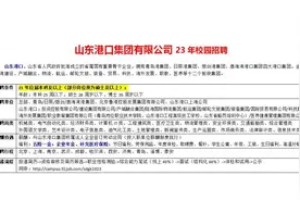 山东国企，山东港口集团23年校招开启视频封面