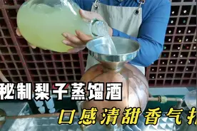 秘制梨子蒸馏酒，清汁发酵7天出酒，通过复蒸3次得到60度蒸馏酒视频封面