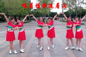 双人对跳《唱着情歌流着泪》广场舞忧伤情歌动感，简单舞步易学