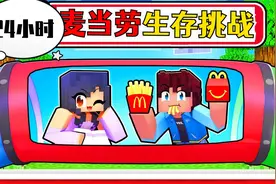 我的世界：麦当劳24小时生存挑战，饿坏的铁蛋只能干吃番茄酱！视频封面