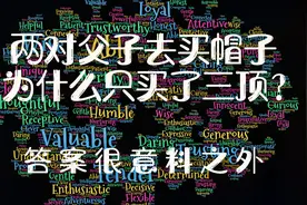 脑筋急转弯：两对父子去买帽子，为什么只买了三顶？猜对就是天才视频封面