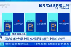 国内油价大幅上调 92号汽油每升上涨0.59元视频封面
