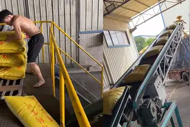 装卸工1秒卸1袋货速度堪比传送带：1吨赚2元 每天搬250吨视频封面
