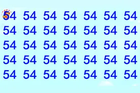 公务员眼力测试，数字54当中混入3个叛徒45，5秒找到算你牛视频封面