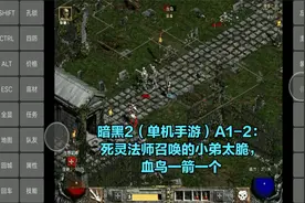 暗黑2（单机手游）A1-2：死灵法师召唤的小弟太脆，血鸟一箭一个