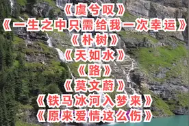 虞兮叹。一生之中只需给我一次幸运。朴树。天如水。莫文蔚视频封面