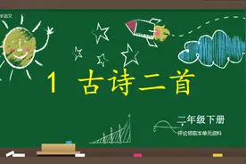 【微课】二年级（下册）第1课《古诗二首》第1课时，点赞收藏!视频封面