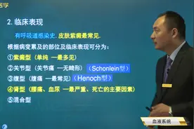 出血性疾病：食物、药物等病因，紫癜型、关节型等5种表现，治疗视频封面