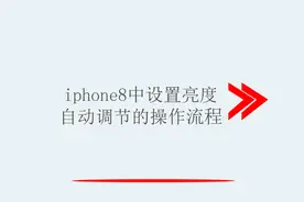 iphone8中设置亮度自动调节的操作流程
