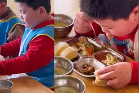 幼儿园干饭王？小萌娃因胃口好倍受老师关注：一顿能吃两个人的量视频封面