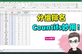Excel技巧：Countifs公式妙用，快速进行组内排名！