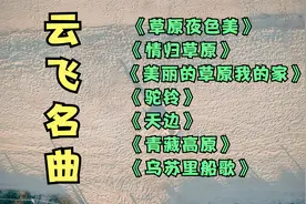 云飞《草原夜色美》《情归草原》《美丽的草原我的家》《驼铃》