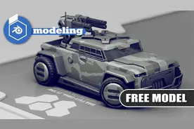 Blender 军用 jeep越野车汽车3D建模+工程文件免费下载视频封面