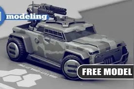 Blender 军用 jeep越野车汽车3D建模+工程文件免费下载视频封面