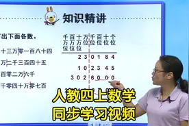 人教版小学数学四年级上册学习视频同步辅导课程视频封面