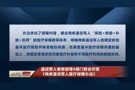 《残疾退役军人医疗保障办法》印发视频封面