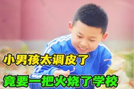 熊孩子太调皮了，竟要一把火烧了学校！视频封面